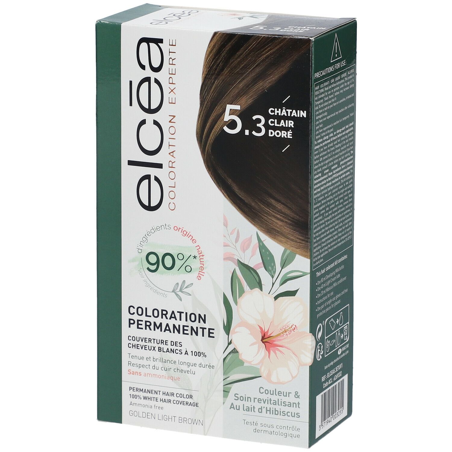 Elcéa Coloration Experte Permanente Châtain Clair Doré– 5.3