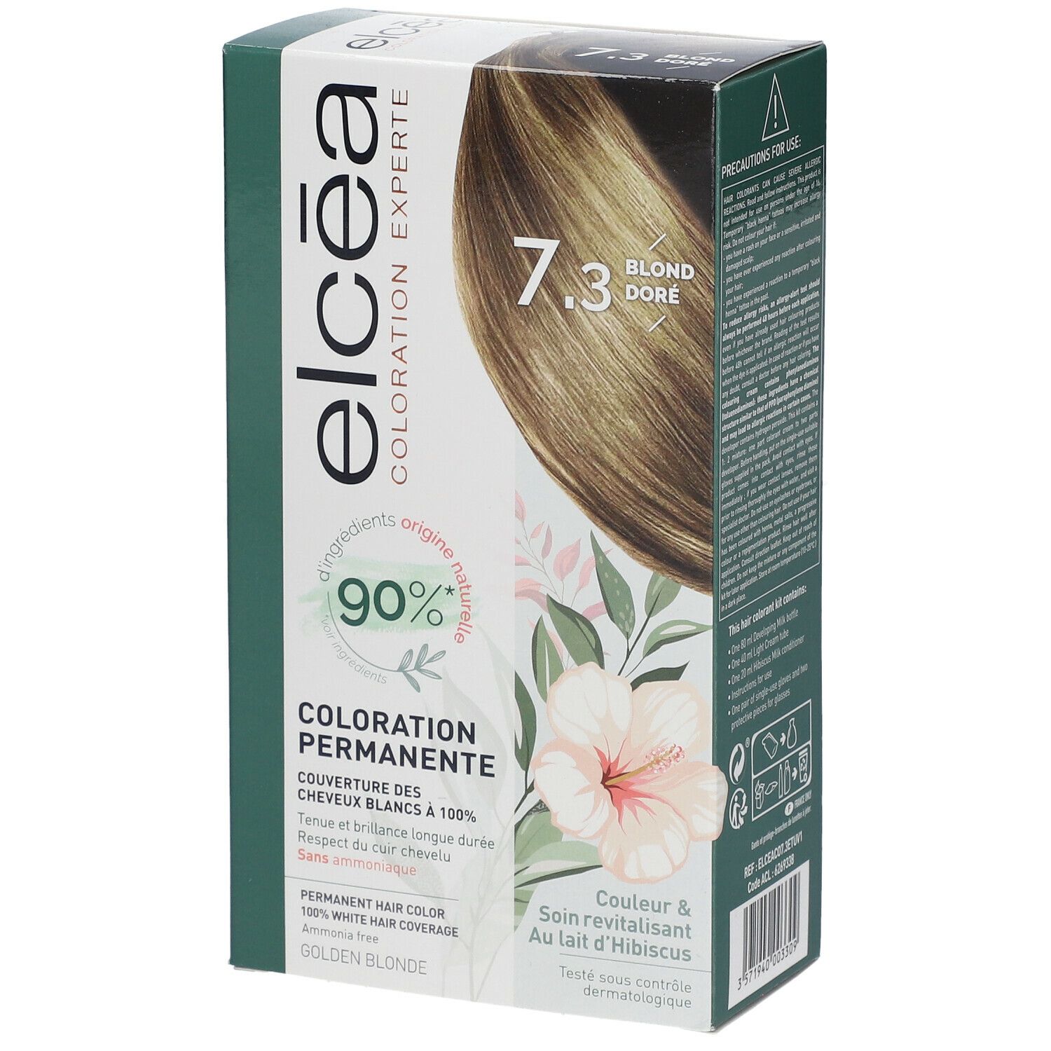 Elcéa Coloration Experte Permanente Blond Doré – 7.3