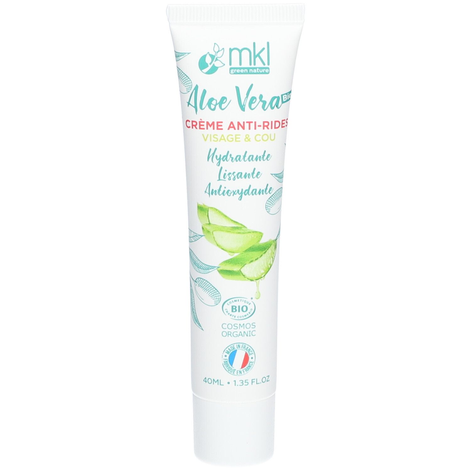 mkl Crème Visage Aloe Vera 40 ML - Certifiée BIO