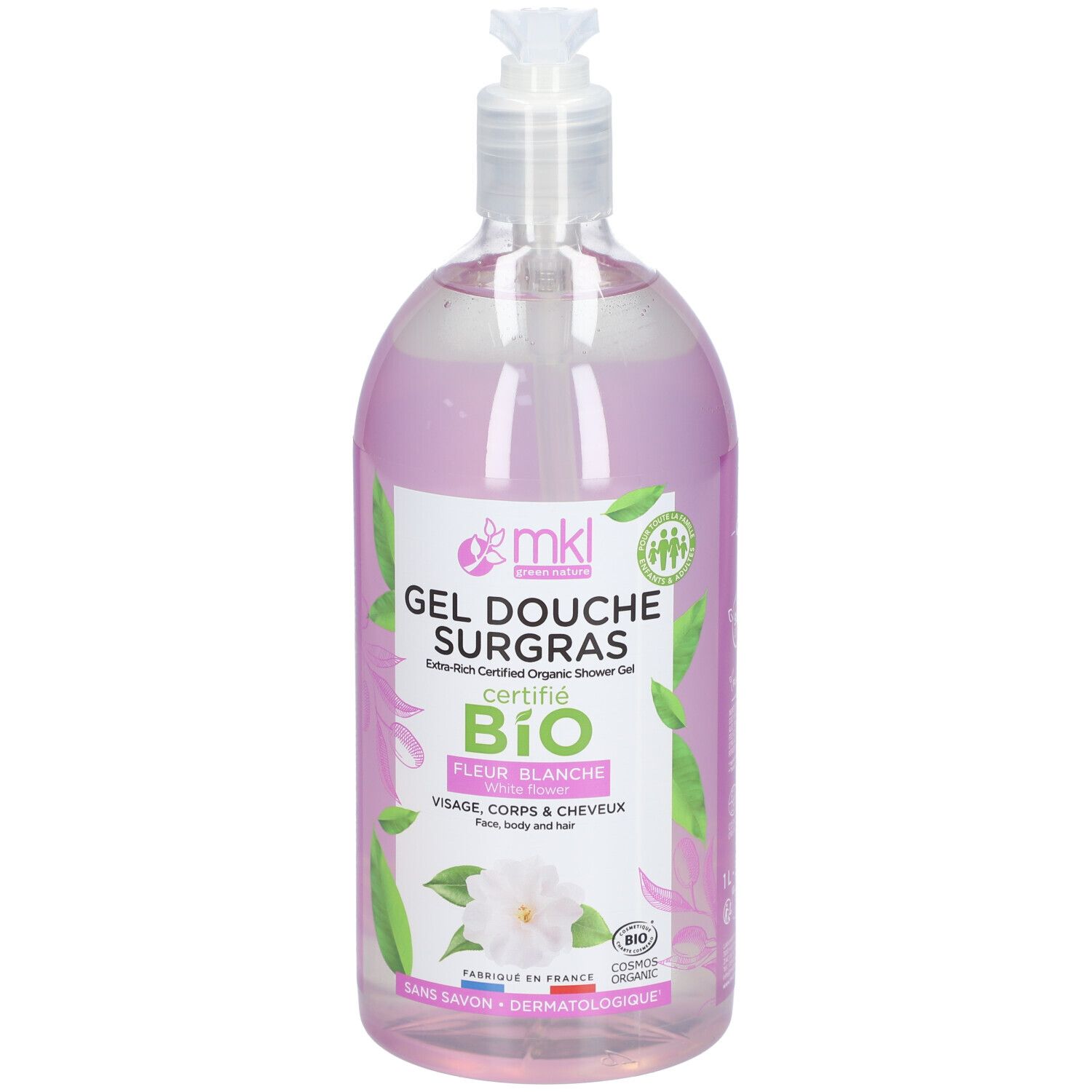 mkl GEL Douche Certifié BIO - Fleur Blanche
