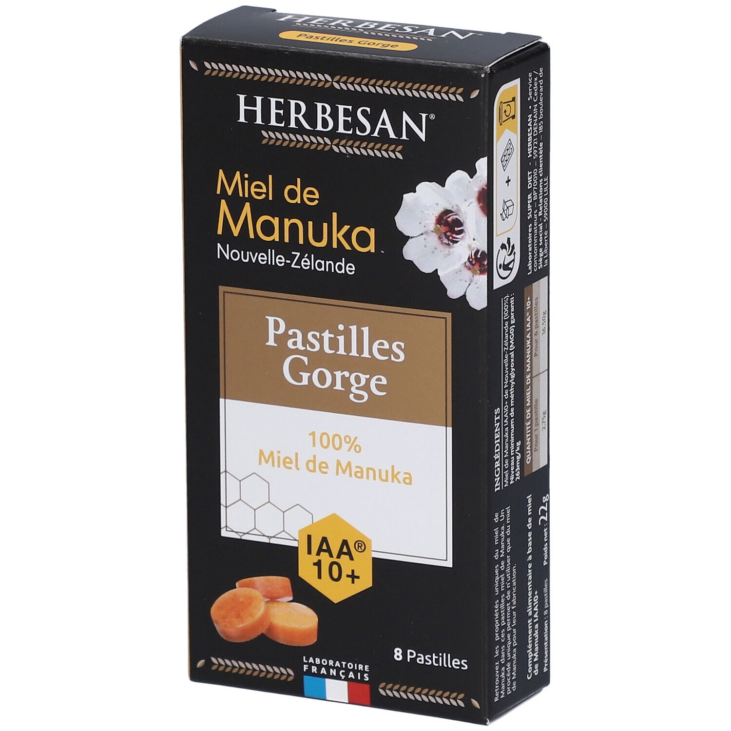 Herbesan® Pastilles Miel de Manuka Iaa10+