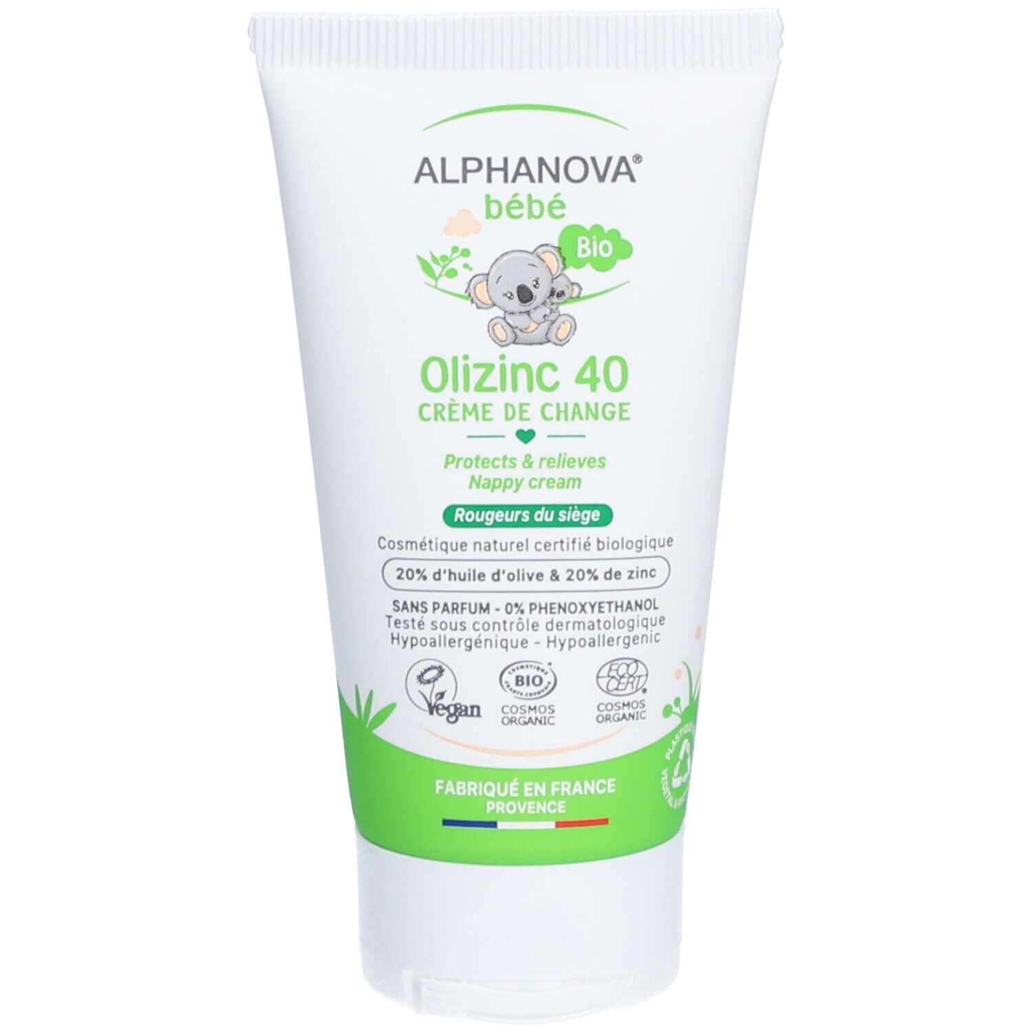 Alphanova Crème DE Change Bébé Certifiée BIO Olizinc 40 | Alphanova Bébé