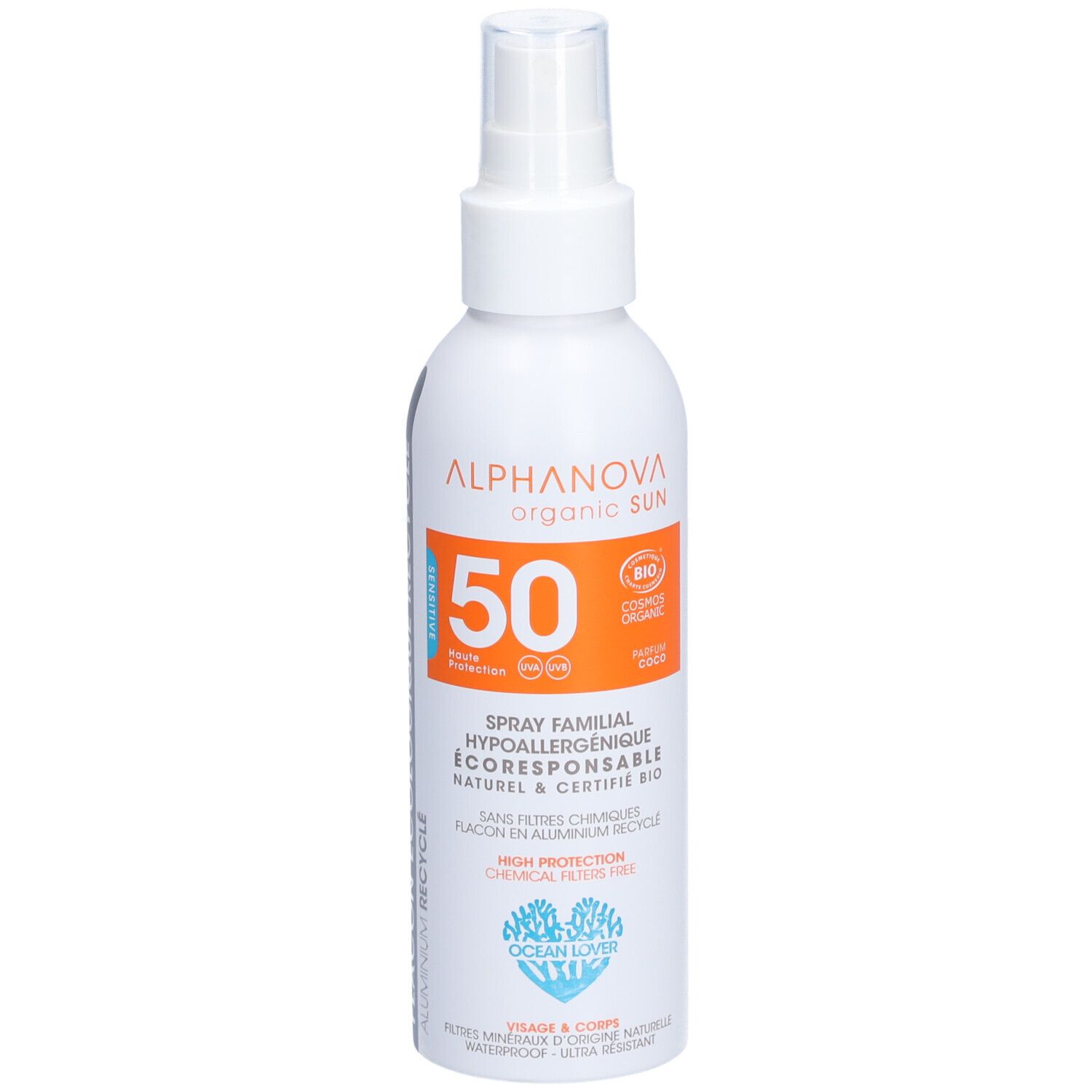Alphanova Spray Solaire Familial Certifié BIO