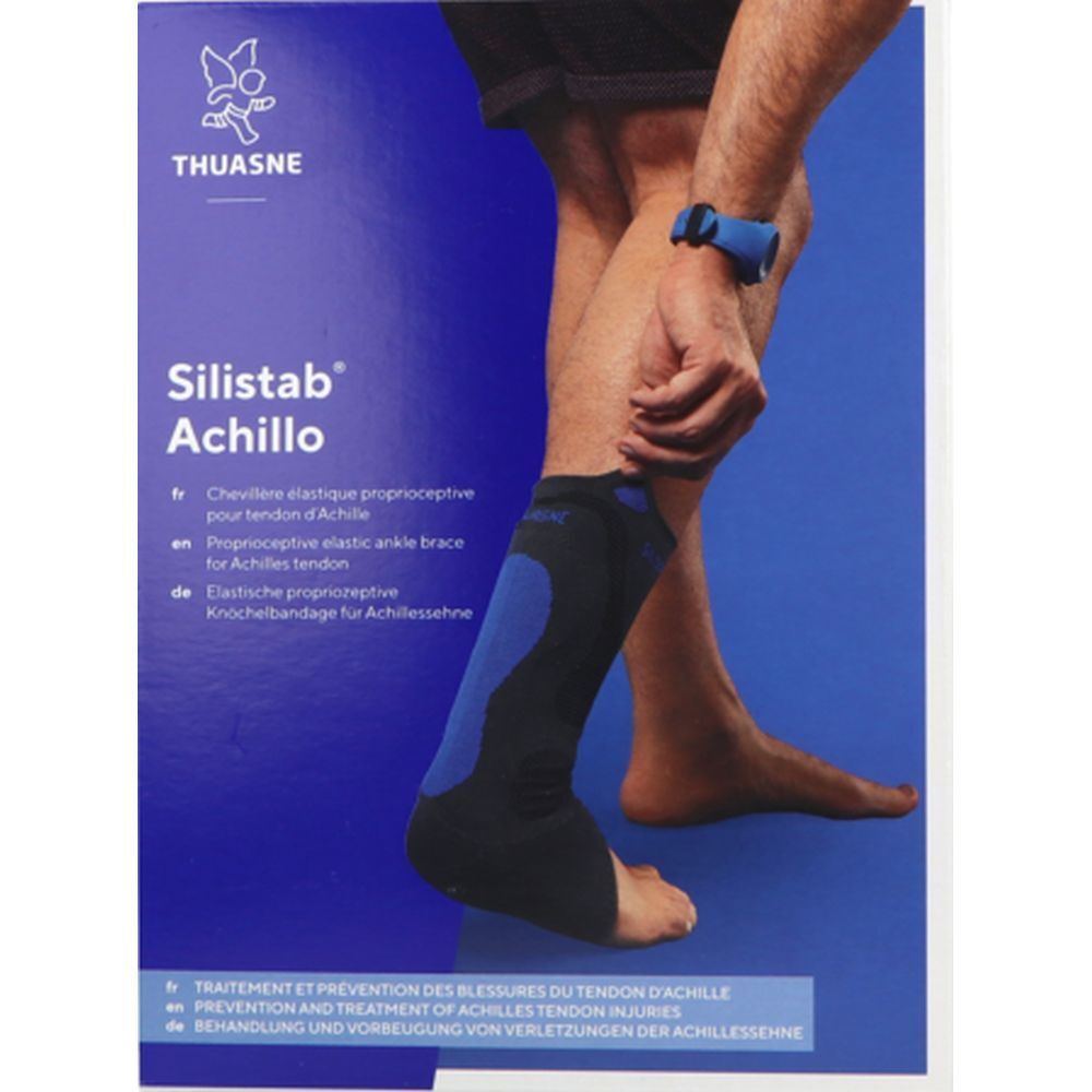 Silistab Achillo Nouvelle Version - Chevillère pour tendon d'Achille avec talonnettes amor 1 St