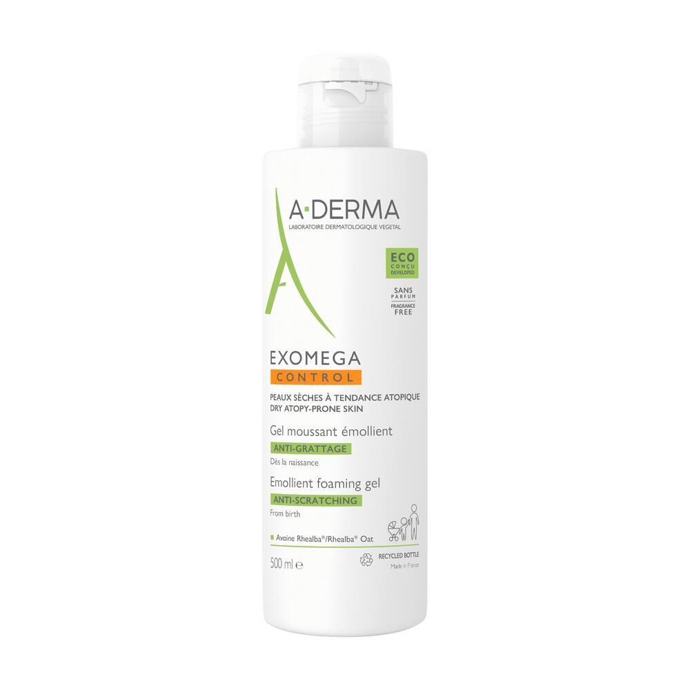 A-Derma Exomega Control Gel moussant émollient visage corps