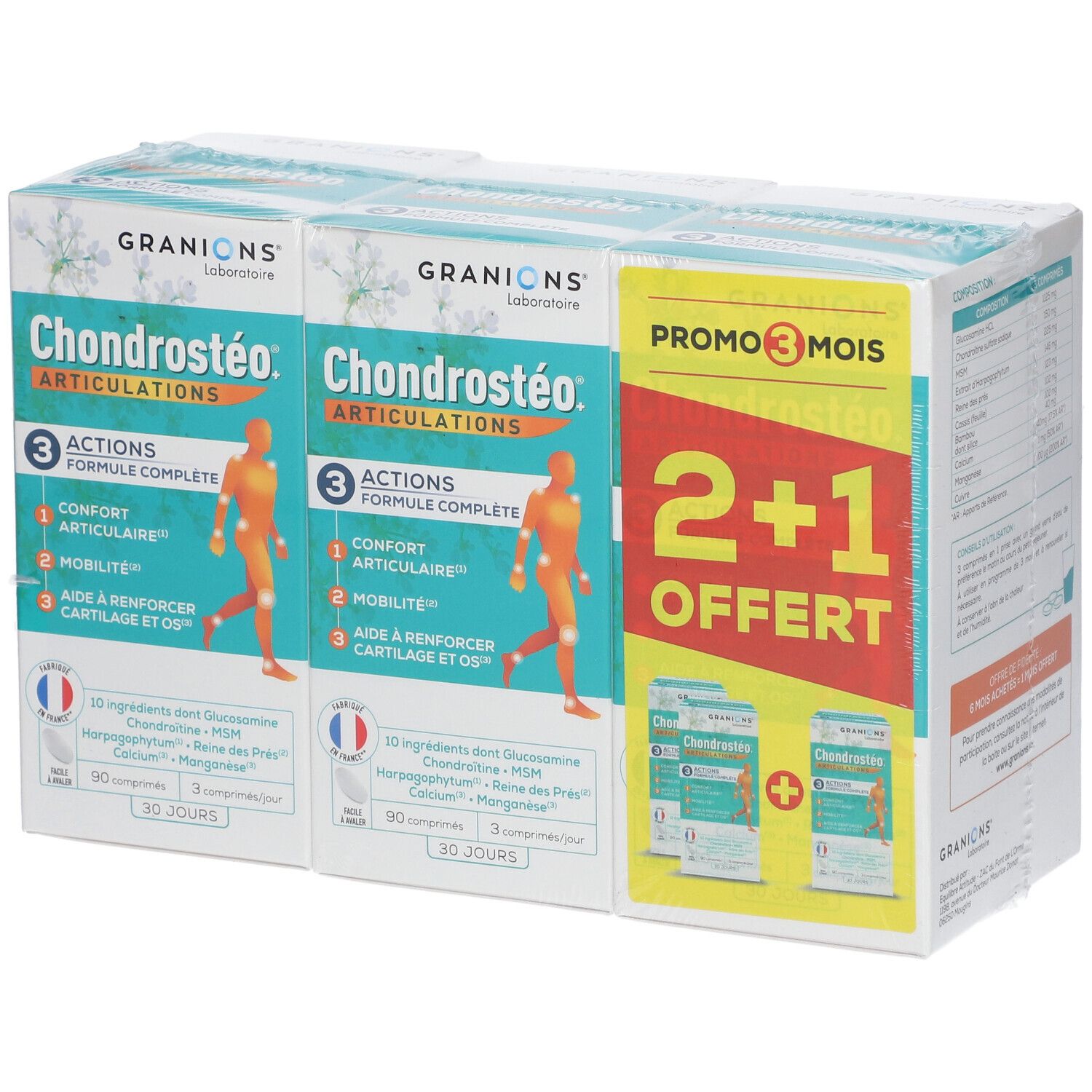 Laboratoire des Granions® Chondrostéo®+ Articulations - 3 mois