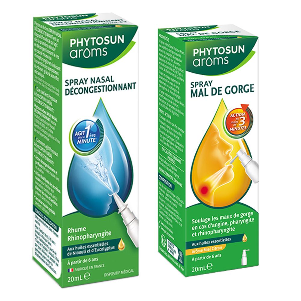 PhytoSun Arôms Spray Nasal + Spray Mal de gorge