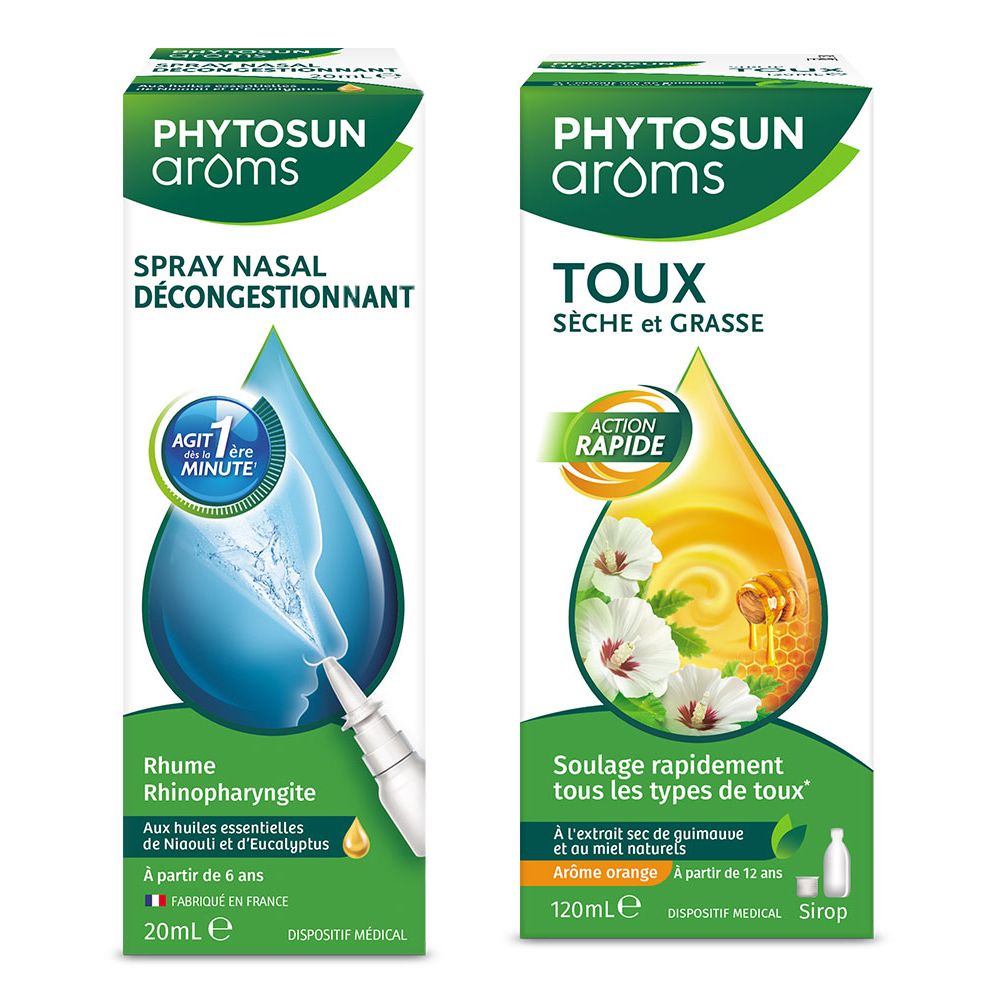 PhytoSun Arôms Spray Nasal + Sirop Toux sèche et grasses