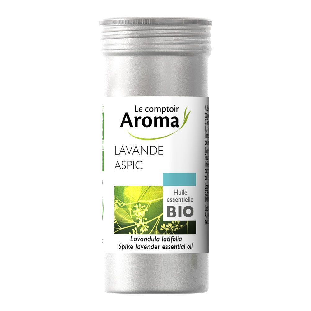 Zylindrische Dose mit silbernem Deckel. Etikett mit Produktnamen und Logo. Bio-Zertifizierung.
