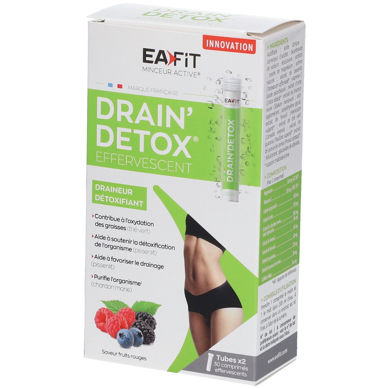 Ea-Fit Drain’ Detox Effervescent Saveur Fruits Rouges