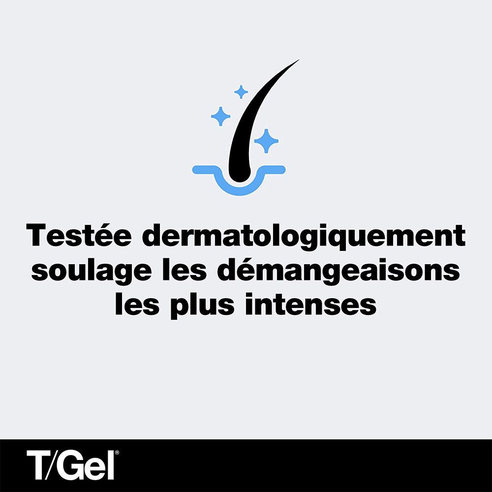 Graphique : tige capillaire avec étoiles. Texte : Testé dermatologiquement, soulage les démangeaisons.