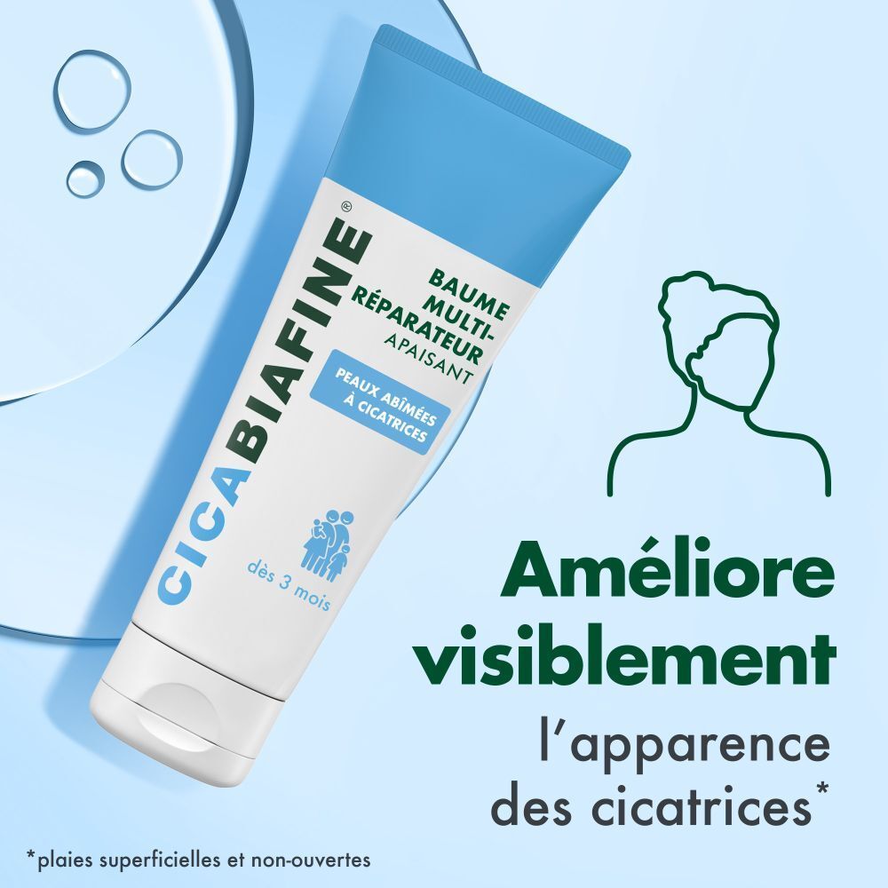 CicaBiafine® tube. Multi-herstellende balsem. Verbetert het uiterlijk van littekens. Voor beschadigde huid. Vanaf 3 maanden.
