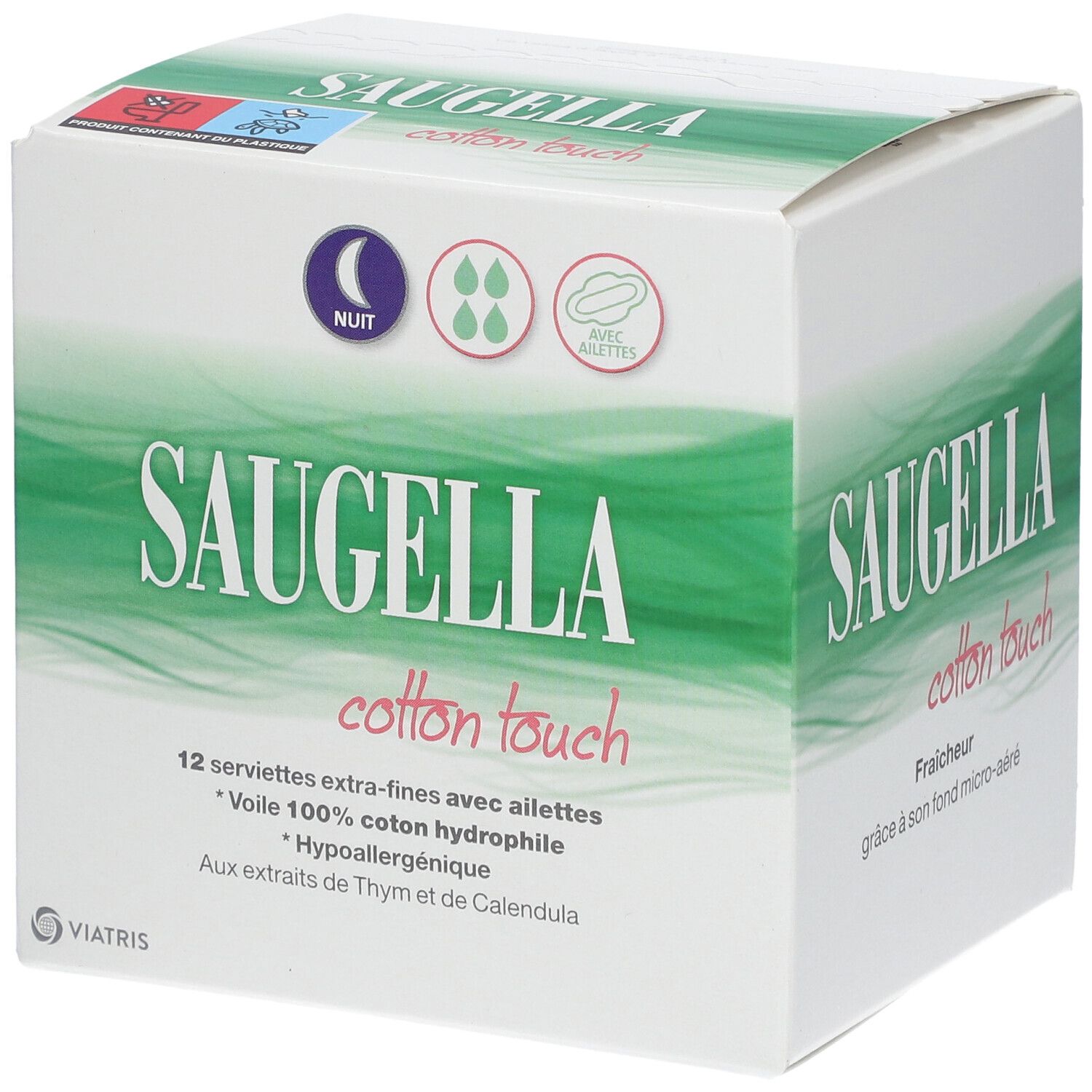 Saugella Cotton Touch Serviettes hygiéniques Nuit
