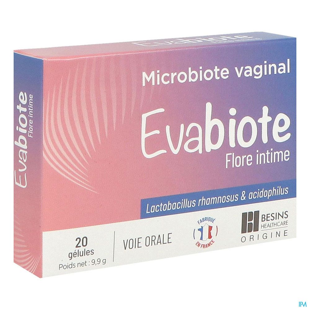 Evabiote Flore Intime, Gélule, complément alimentaire pour la flore intime, bt 20