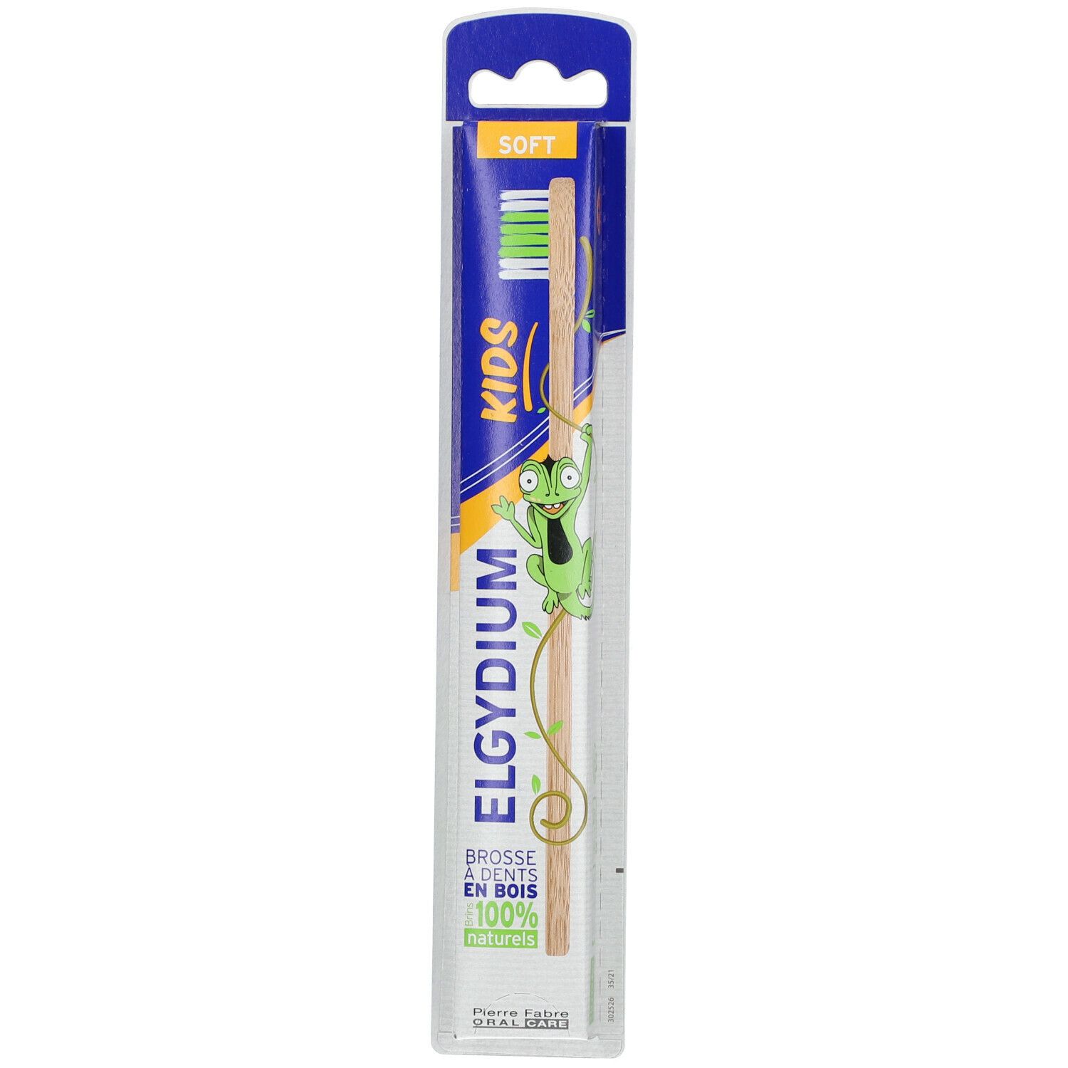 Elgydium Kids Brosse à dents Éco-responsable en bois Souple