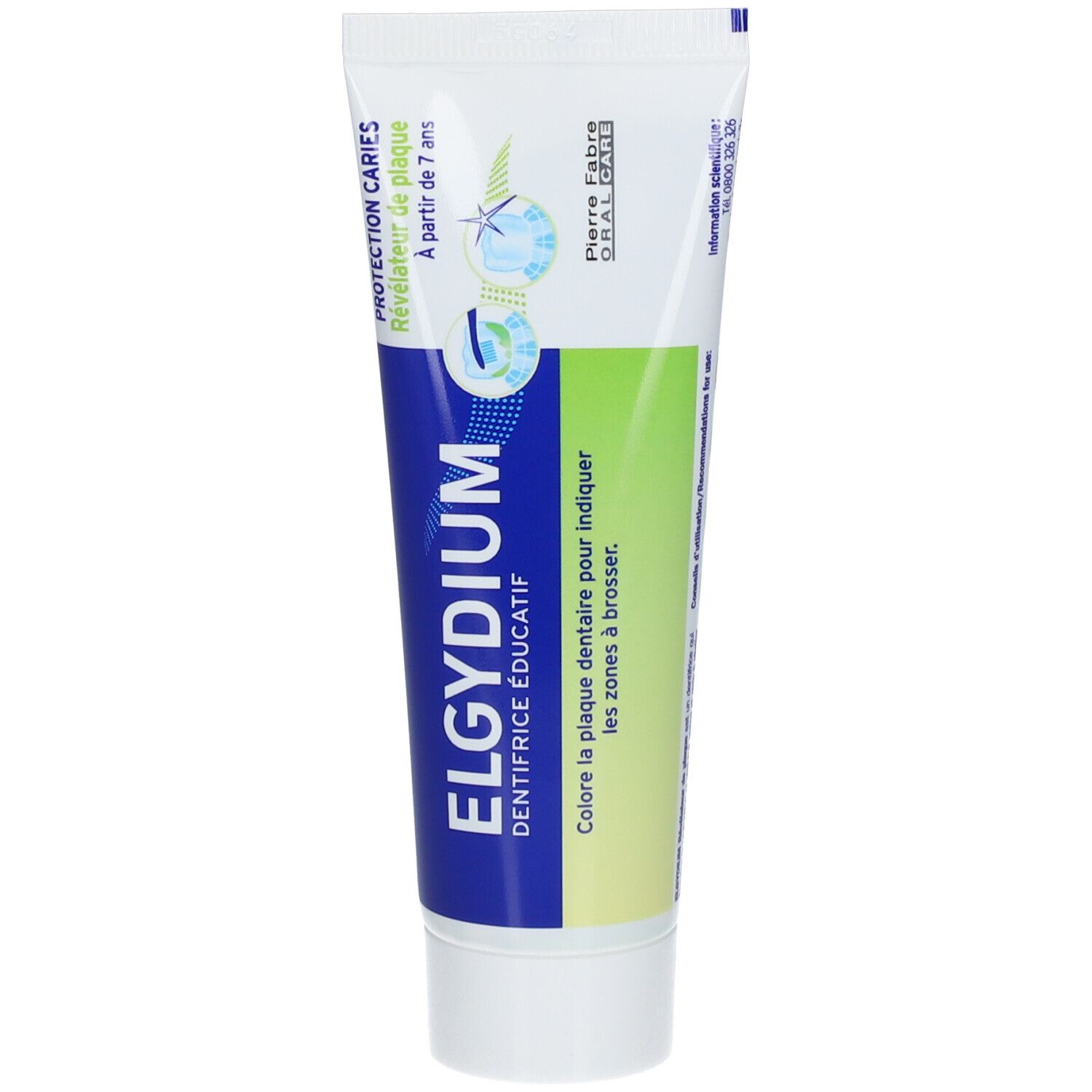 Elgydium Protection Caries Révélateur de Plaque Dentifrice éducatif fluoré