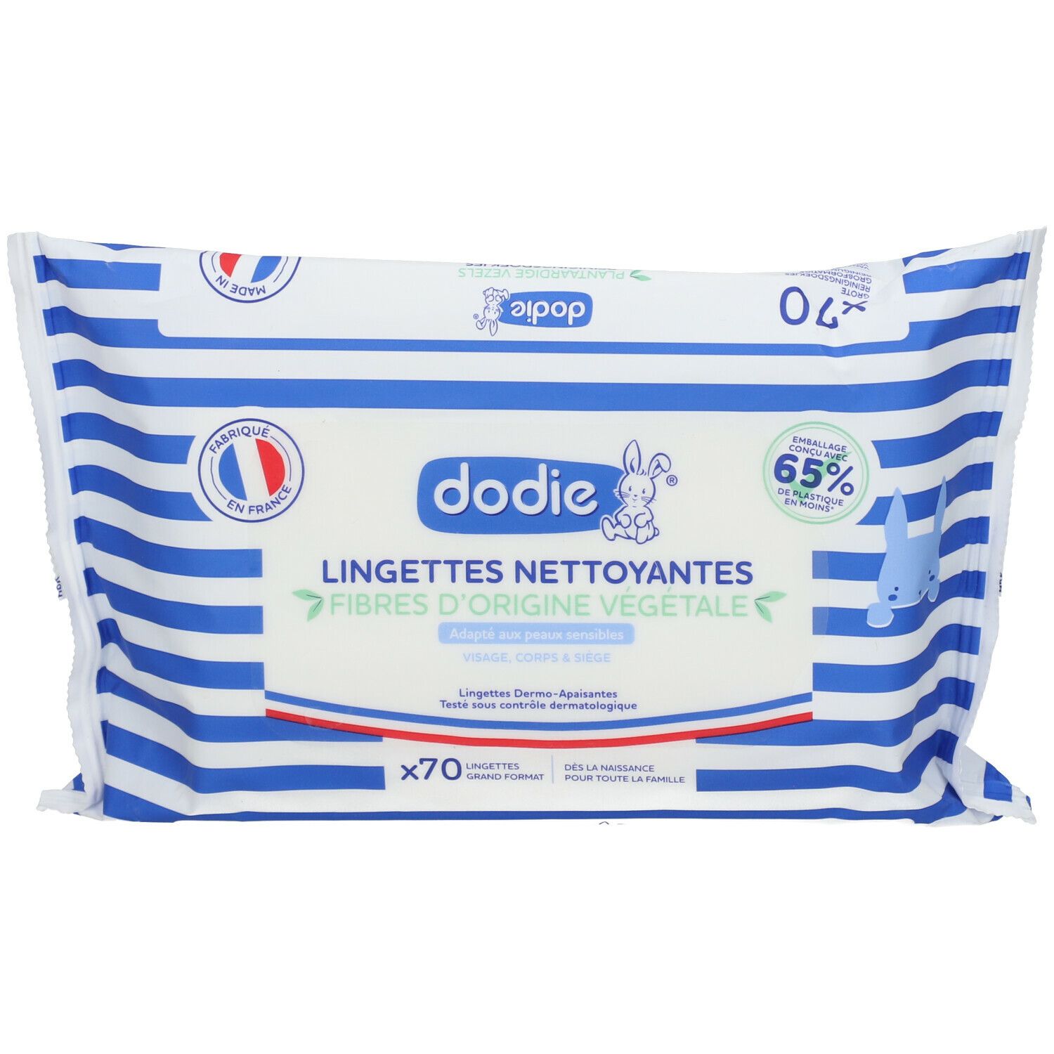 Dodie® Lingettes Nettoyantes Dermo-apaisantes 3 en 1