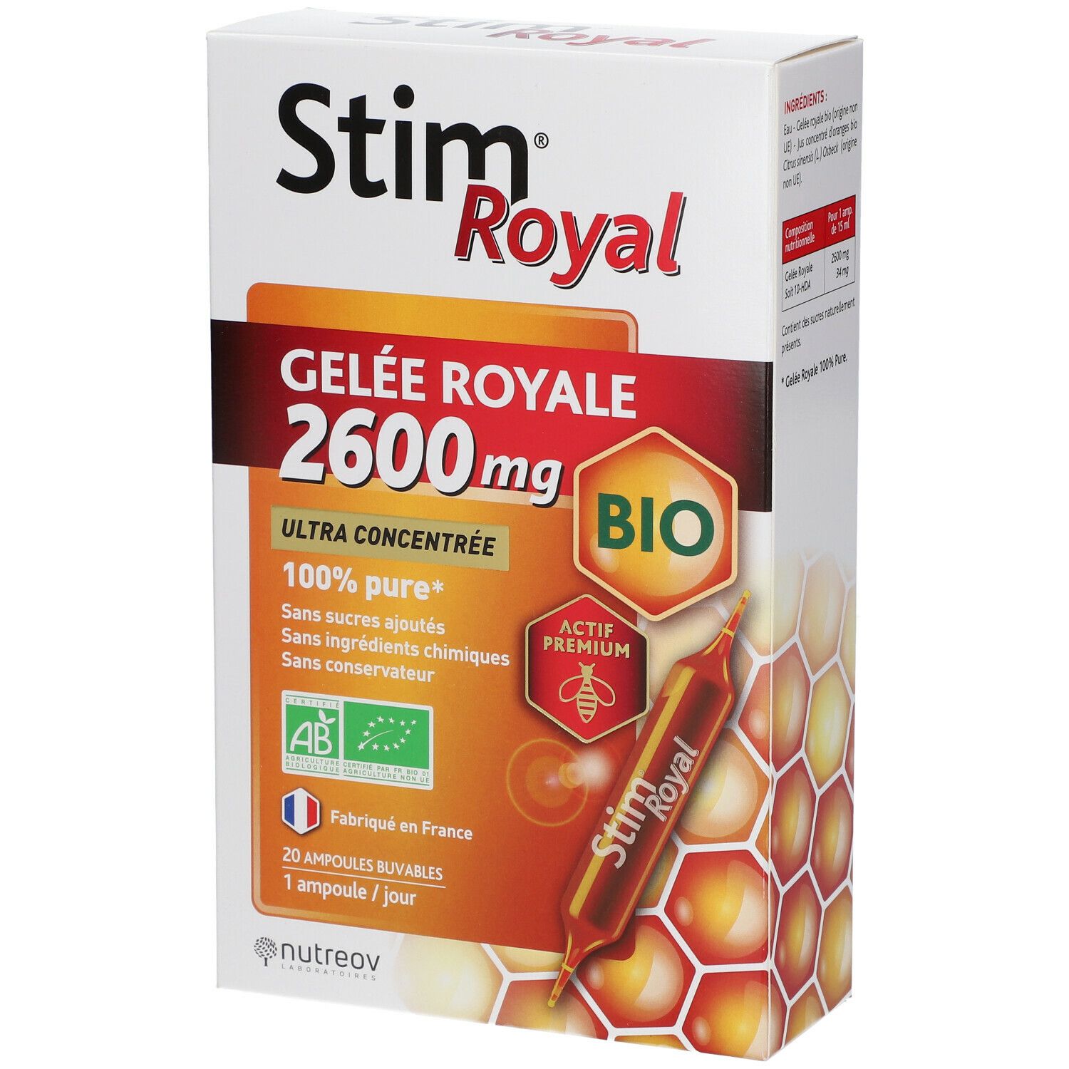 Nutreov Physcience Stim® Royal Gelée Royale BIO 2600 mg