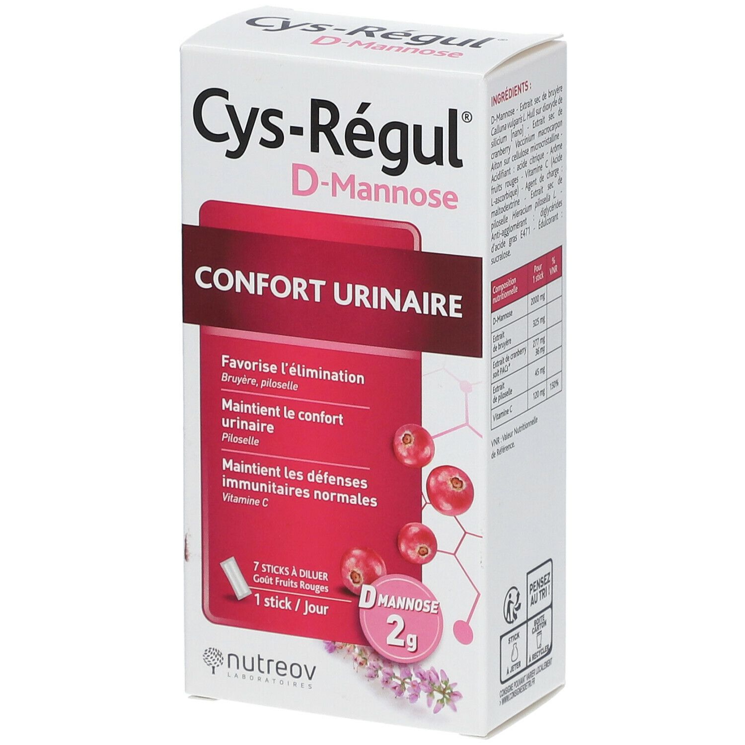 Nutreov Physcience Cys-Régul® D-Mannose Confort urinaire