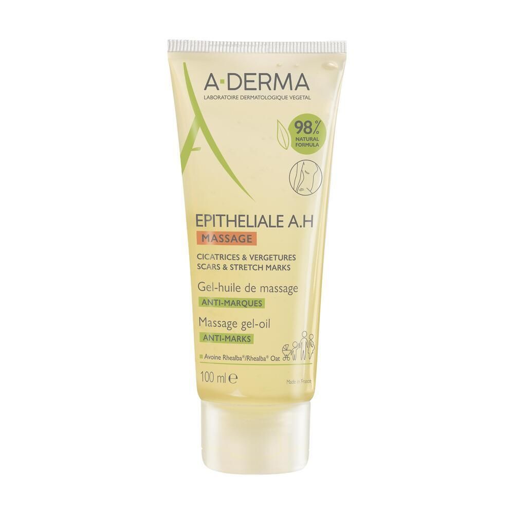 Gel-Öl-Tube. A-DERMA, EPITHELIALE A.H. Massage. Für Narben & Dehnungsstreifen. 98% natürliche Formel. 100 ml.
