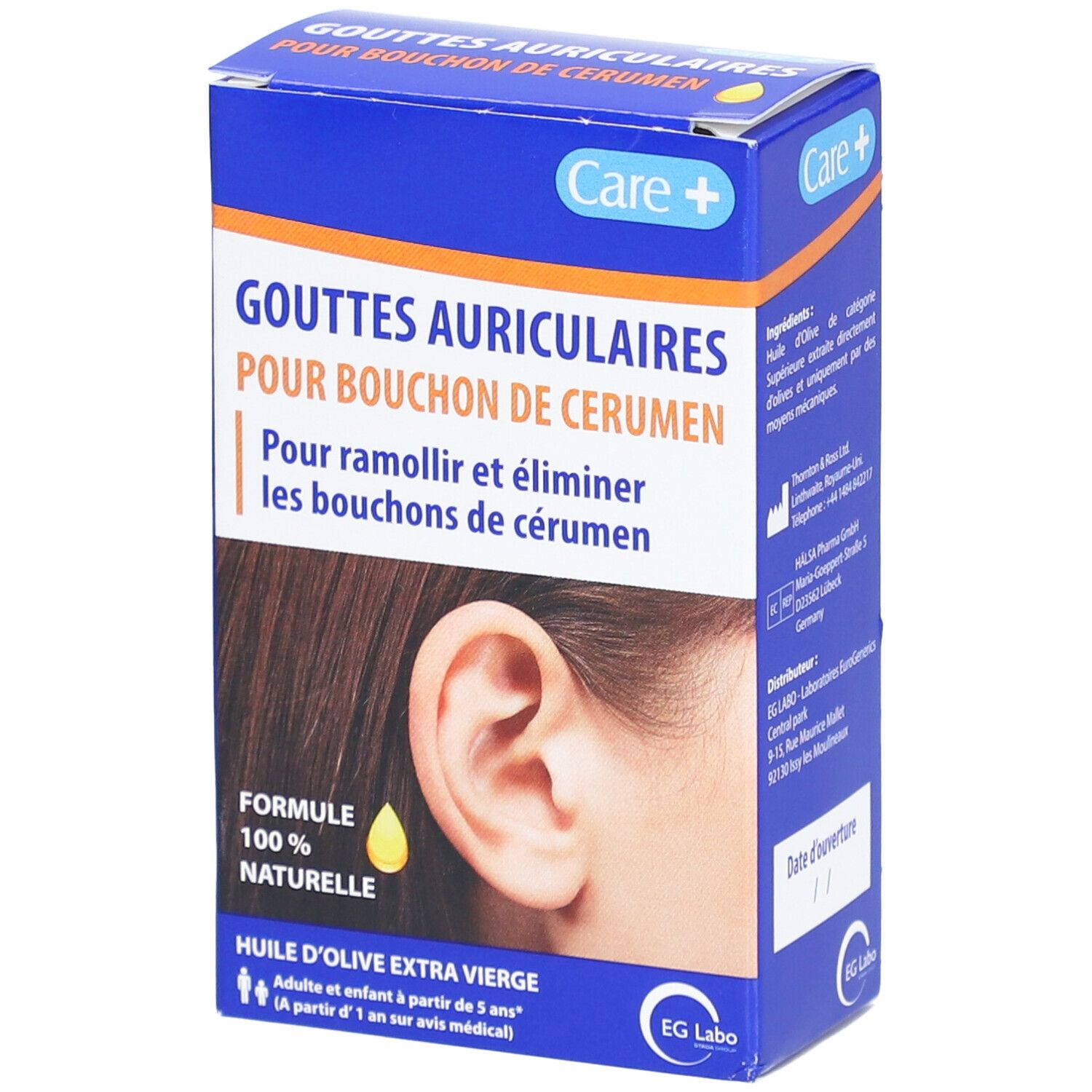 Care+ Solution pour bouchons de cérumen