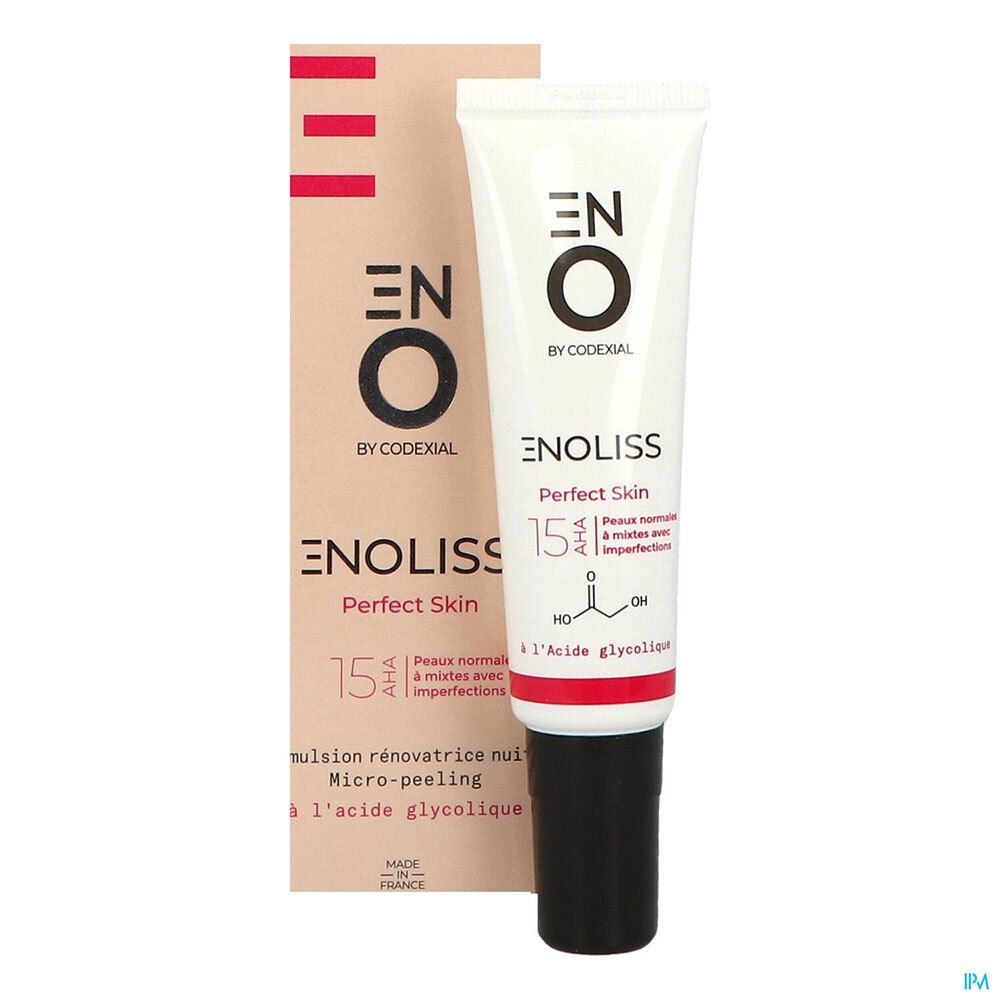 Enoliss Perfect Skin 15 AHA, glycolzuur micro-schil nachtvernieuwingsemulsie, 30 Emulsie