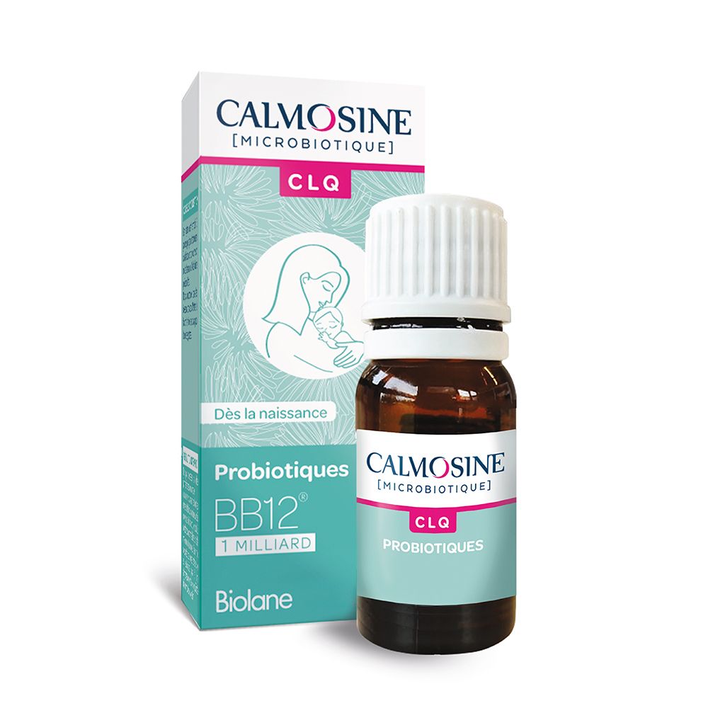 CALMOSINE [MICROBIOTIQUE] CLQ. Flacon avec bouchon à vis et emballage. Probiotiques.