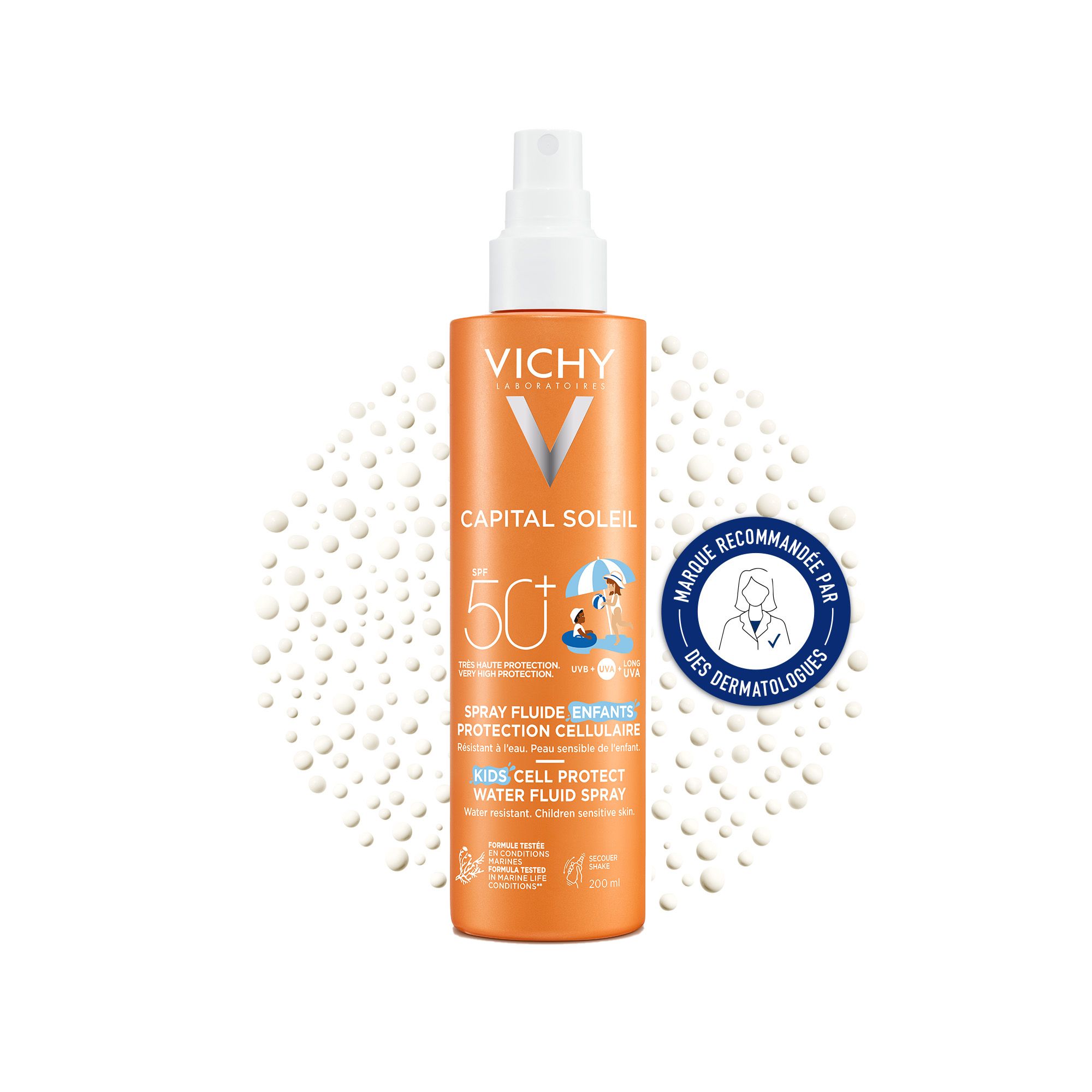 Vichy Capital Soleil Spray Fluide Invisible Enfants SPF 50+