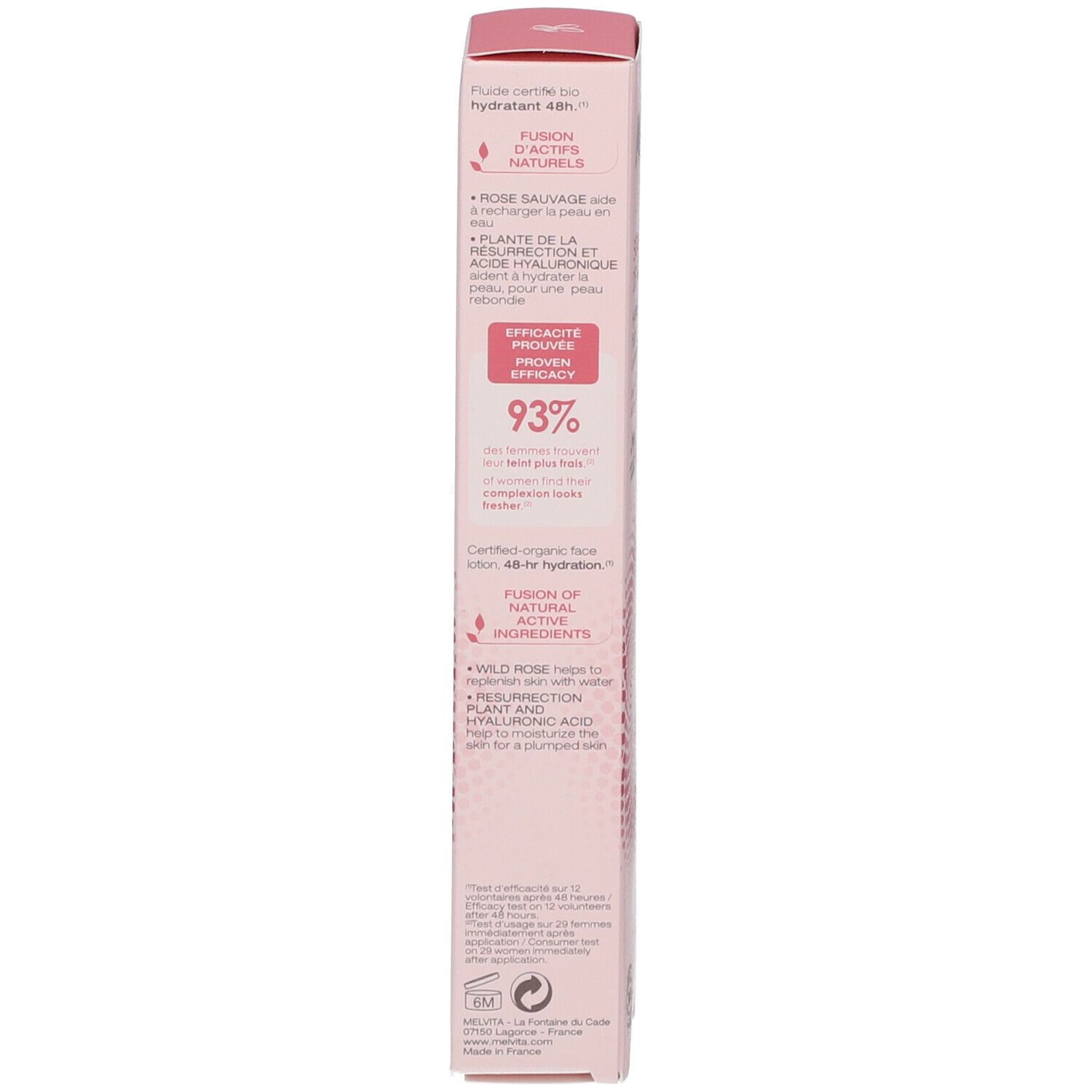 Melvita Source de Roses Aufpolsterndes Feuchtigkeitsfluid
