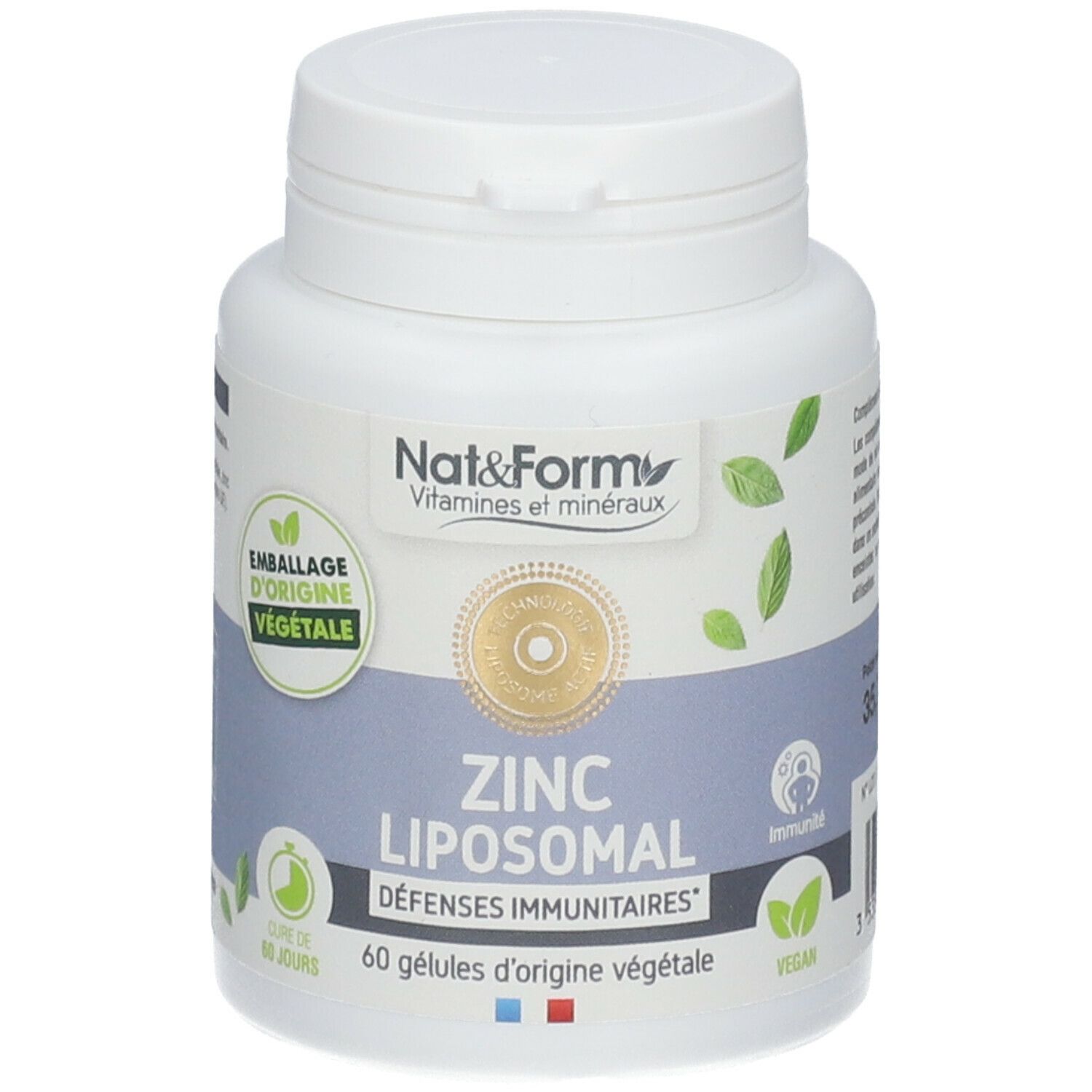Nat&Form Zinc Liposomale Gelul de 60