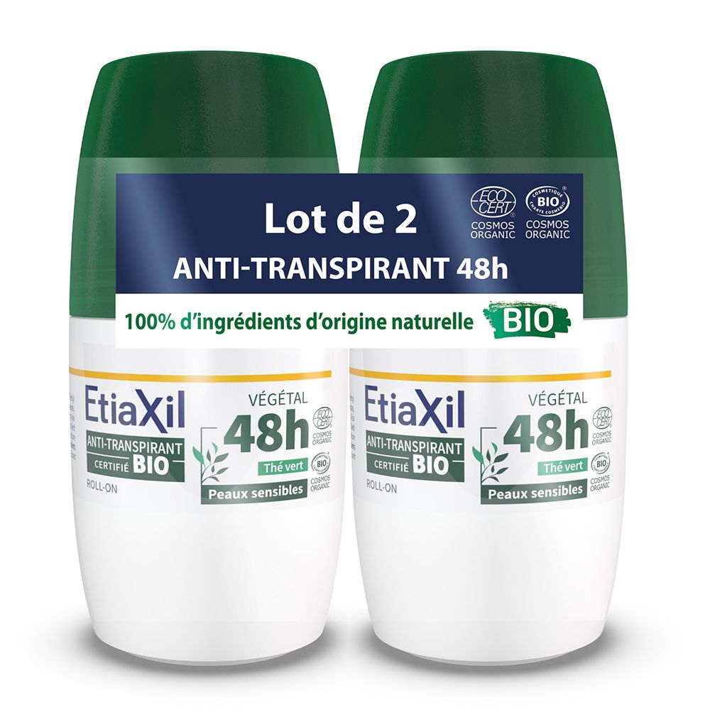 Etiaxil - Déodorant Anti-transpirant Végétal - Transpiration Modérée - Certifié BIO - Aisselles - 48
