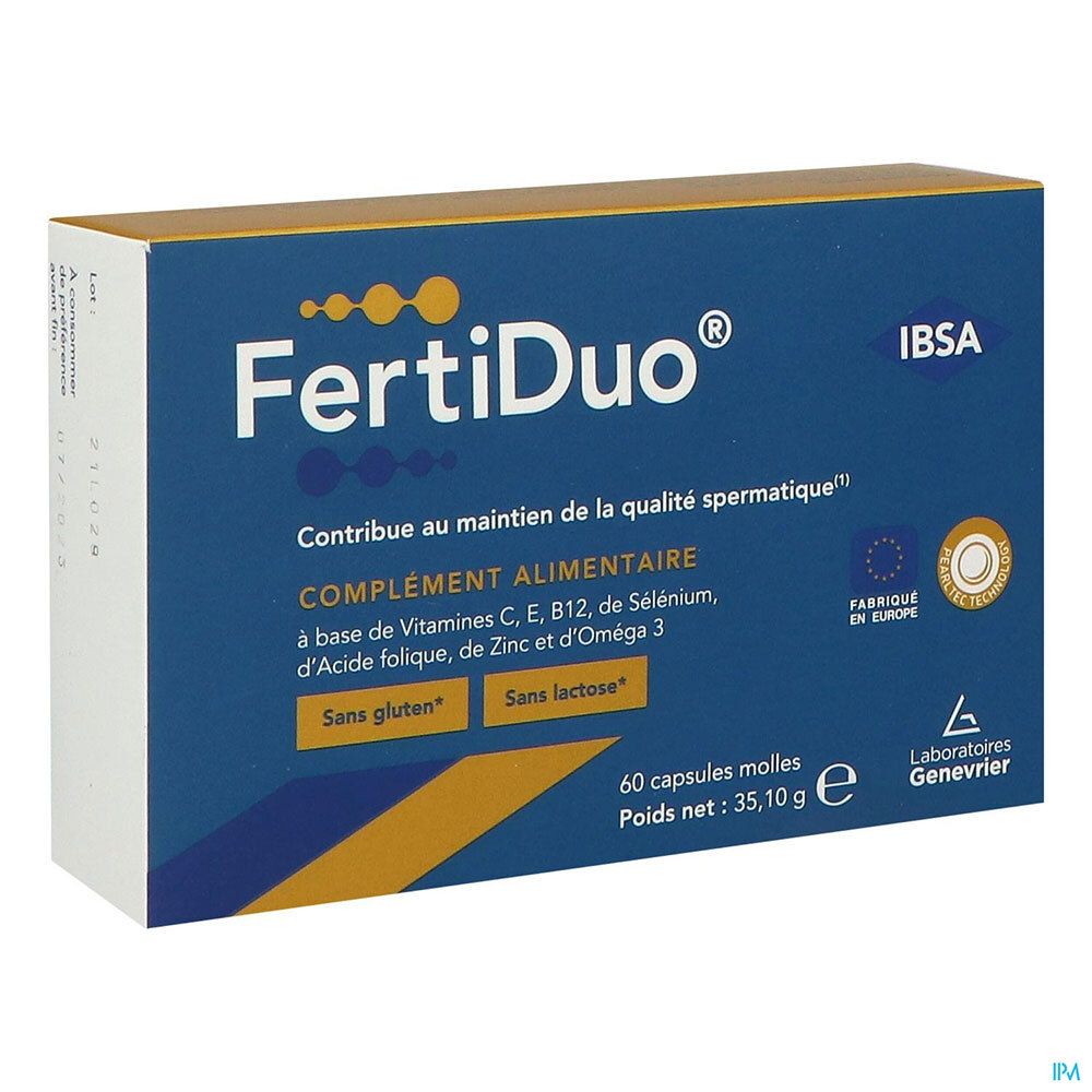 FertiDuo, Capsule molle Jour et Nuit, complément alimentaire préconceptionnel pour homme,