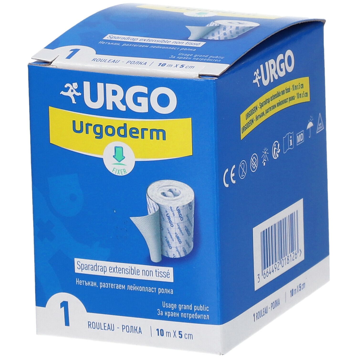 Urgo Urgoderm Sparadrap non tissé extensible 10 m x 5 cm
