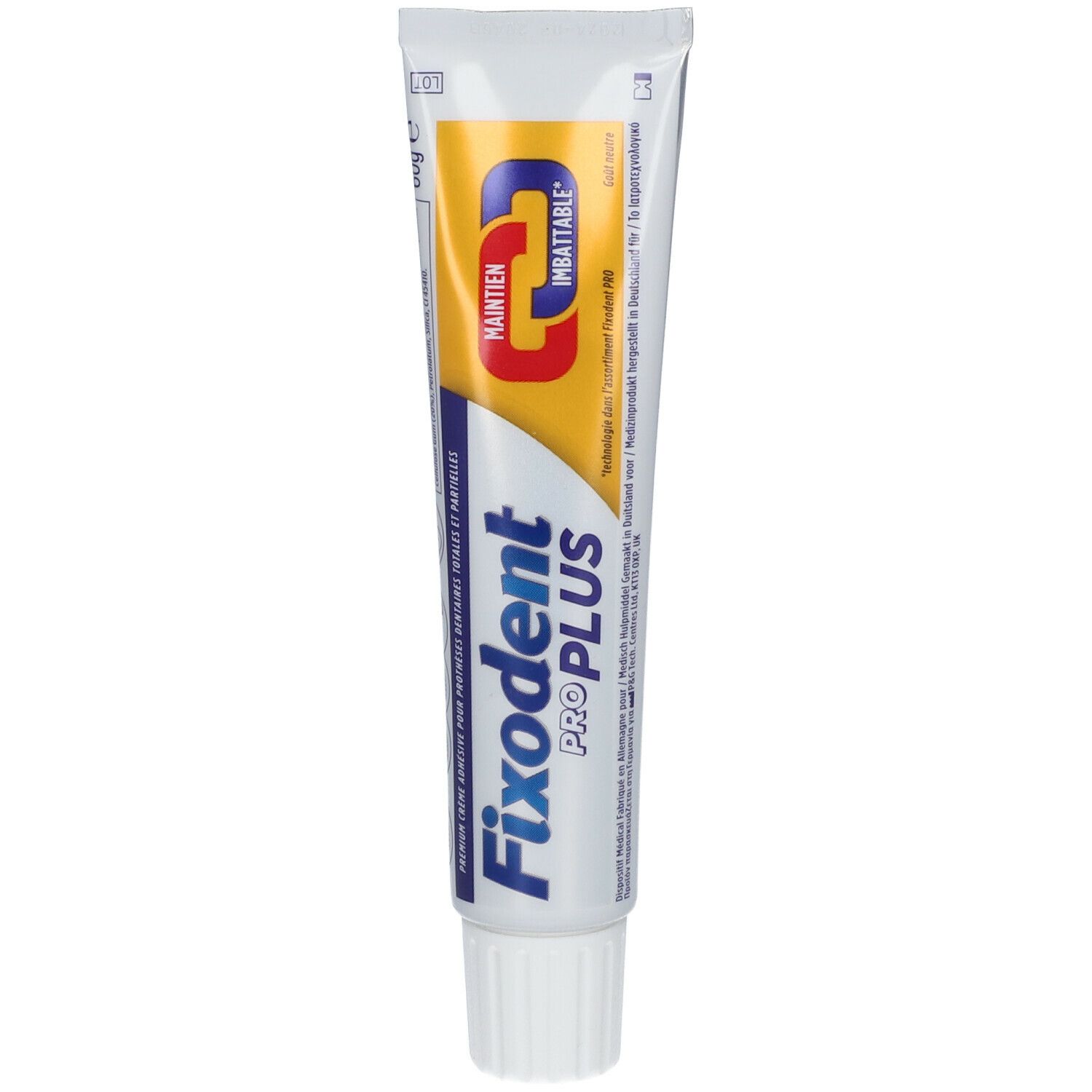 Fixodent Pro Plus Maintien Imbattable - Crème Adhésive Pour Prothèses Dentaires