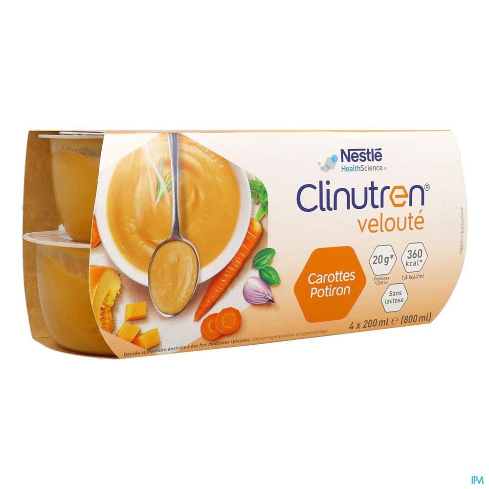 Clinutren Soupe Velouté carottes potiron complément nutritionnel