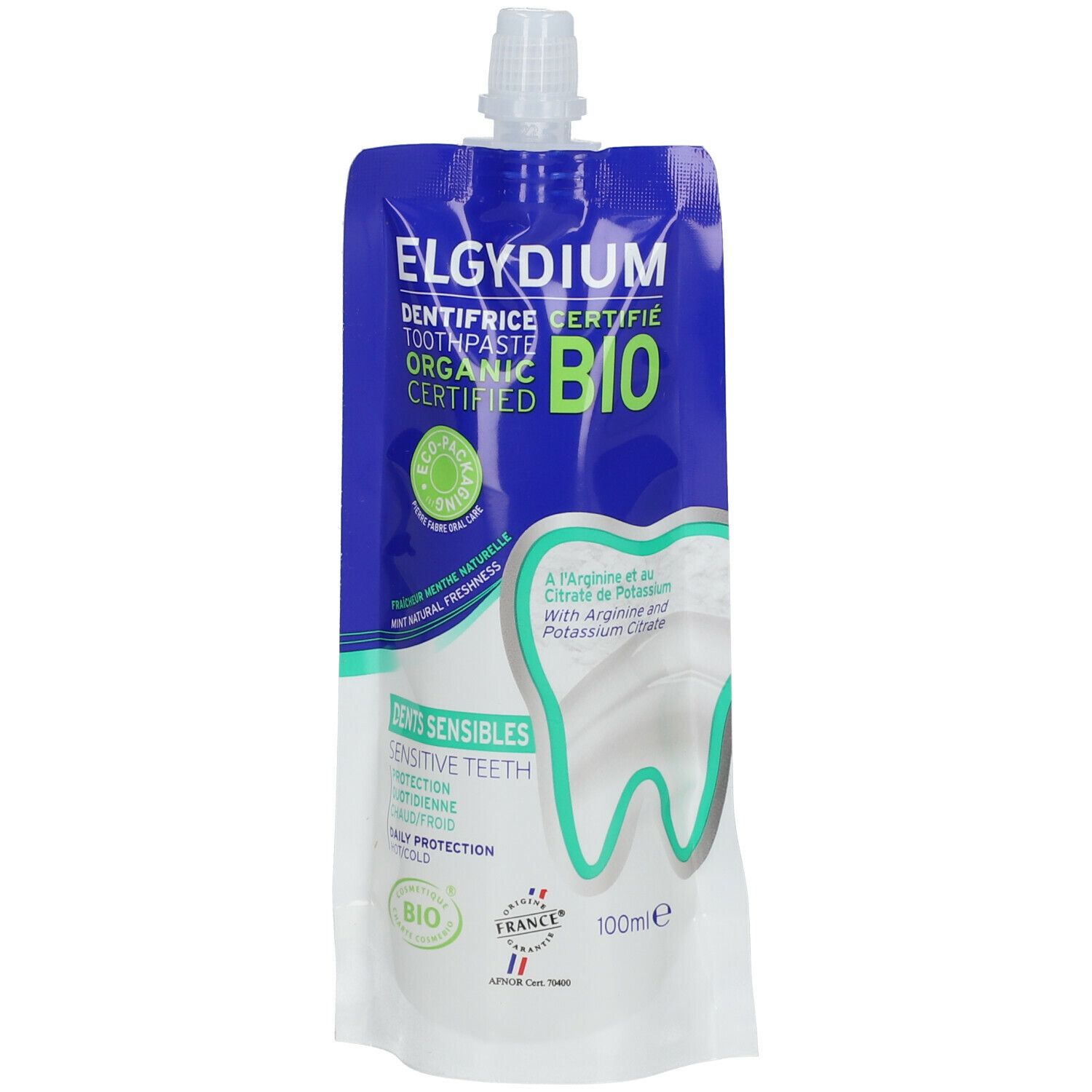 Elgydium Dents sensibles Dentifrice éco conçu certifié BIO