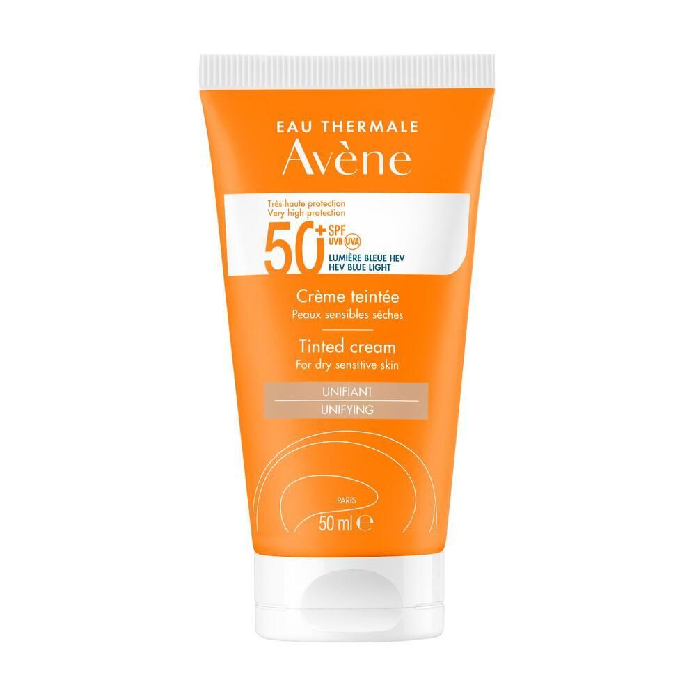 Avène Solaire - Crème Teintée Spf50+ UVB UVA Lumière Bleue HEV Avec Parfum