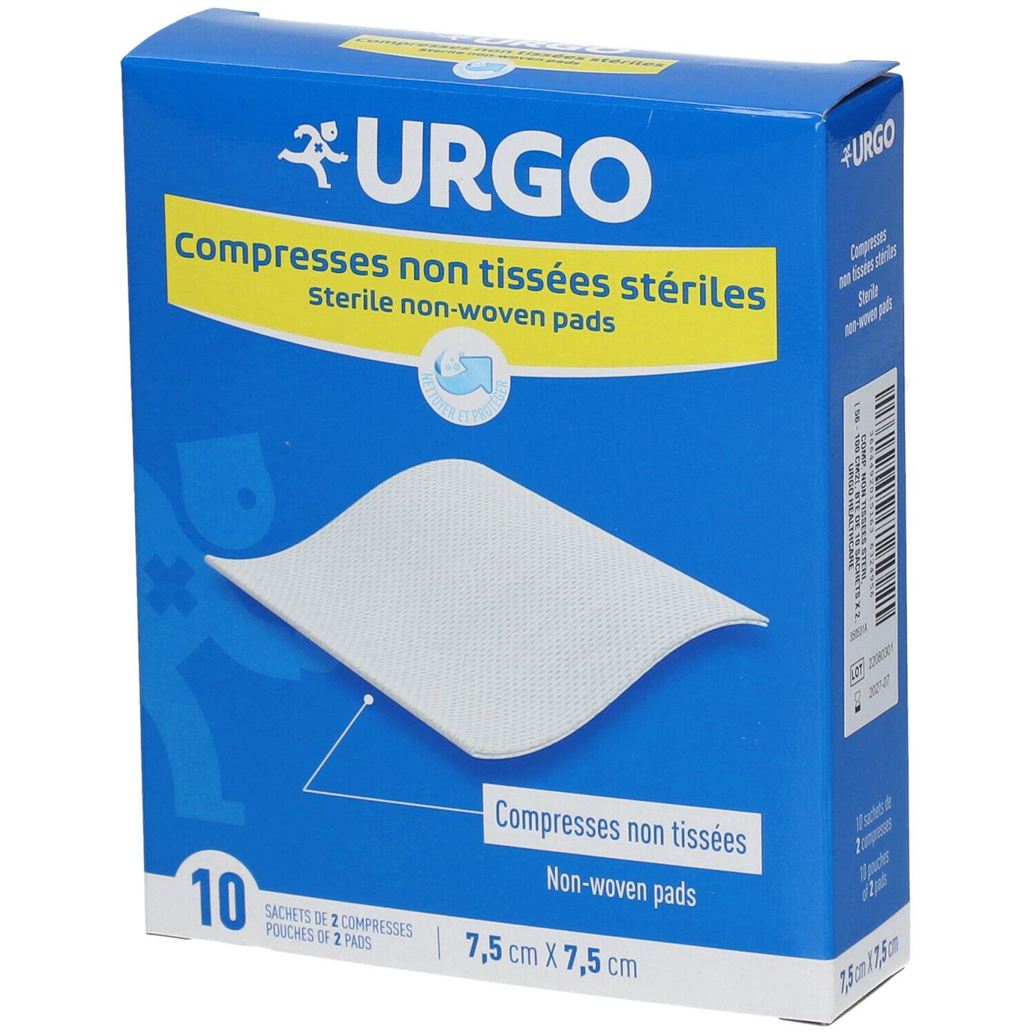 Urgo Compresses stériles Non-tissées 7,5 cm x 7,5 cm