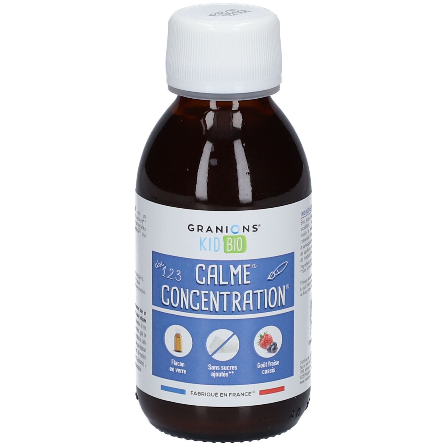 Granions® Kid Bio Calme Concentration - Sirop Aux plantes Goût Fraise Cassis
