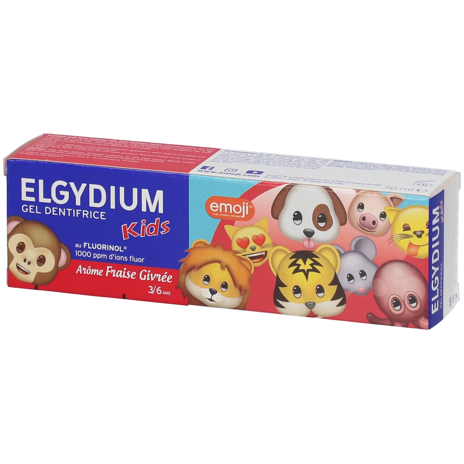 Elgydium Kids Gel Dentifrice Emoji Arôme Fraise Givrée 3-6 ans