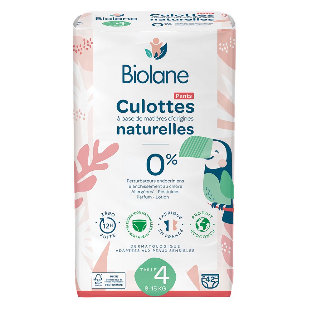 Biolane Couches culottes écologiques 8-15 kg Taille 4