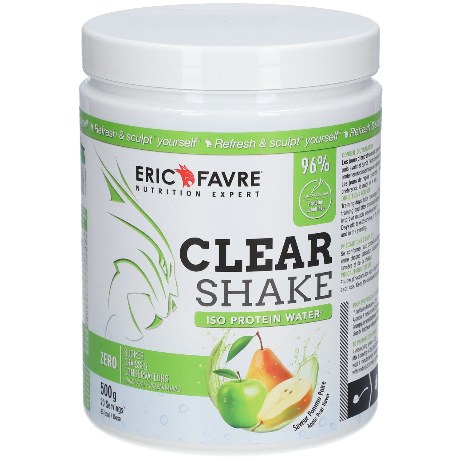 Eric Favre Clear Shake - Iso Protein Water Saveur Pomme-Poire