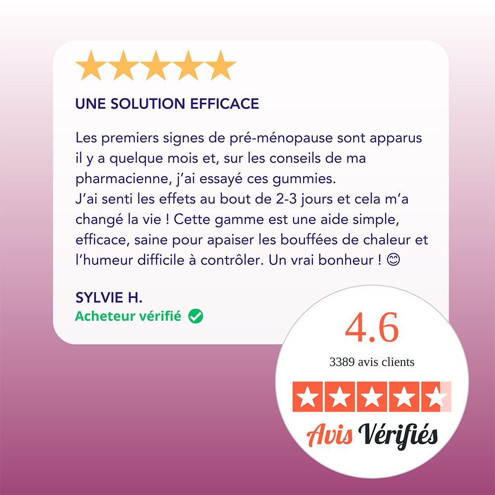 Avis client: 4,6 étoiles sur 5. Texte: Une solution efficace.