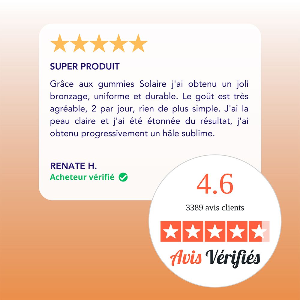 Évaluation : 4,6 étoiles sur 5. Texte : Super produit. 3389 avis clients. Acheteur vérifié.