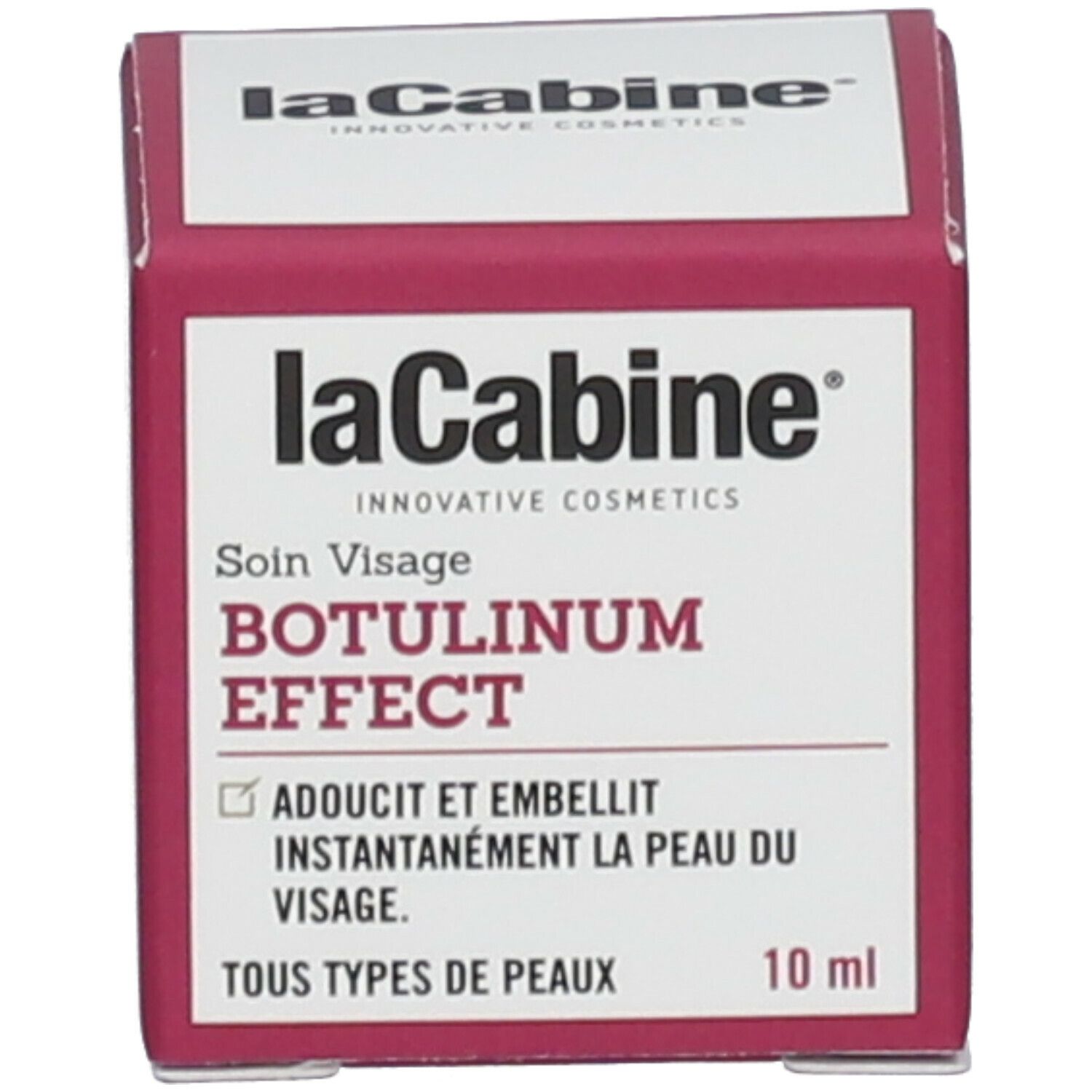Produktverpackung. Aufschrift: LaCabine BOTULINUM EFFECT. 10 ml.