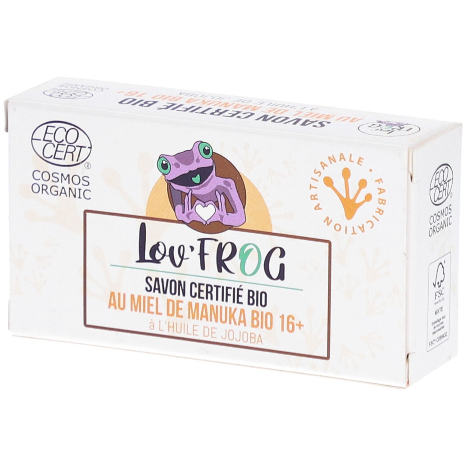 Lov'Frog Savon Certifié Bio au Miel de Manuka Bio 16+