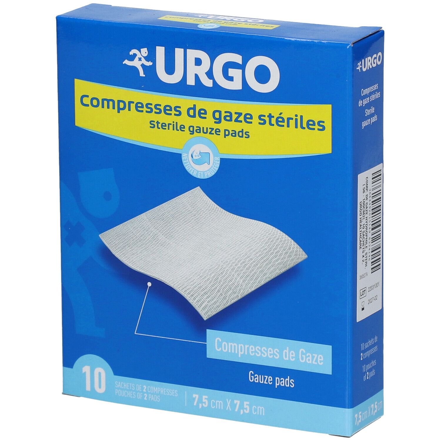 Urgo Compresses stériles de gaze 7,5 cm x 7,5 cm