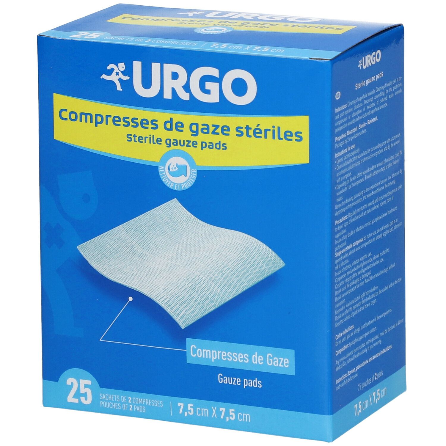 Urgo Compresses stériles de gaze 7,5 cm x 7,5 cm