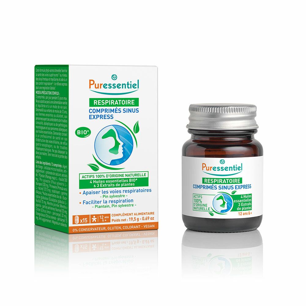 Puressentiel Respiratoire Comprimés Sinus Express - 15 comprimés