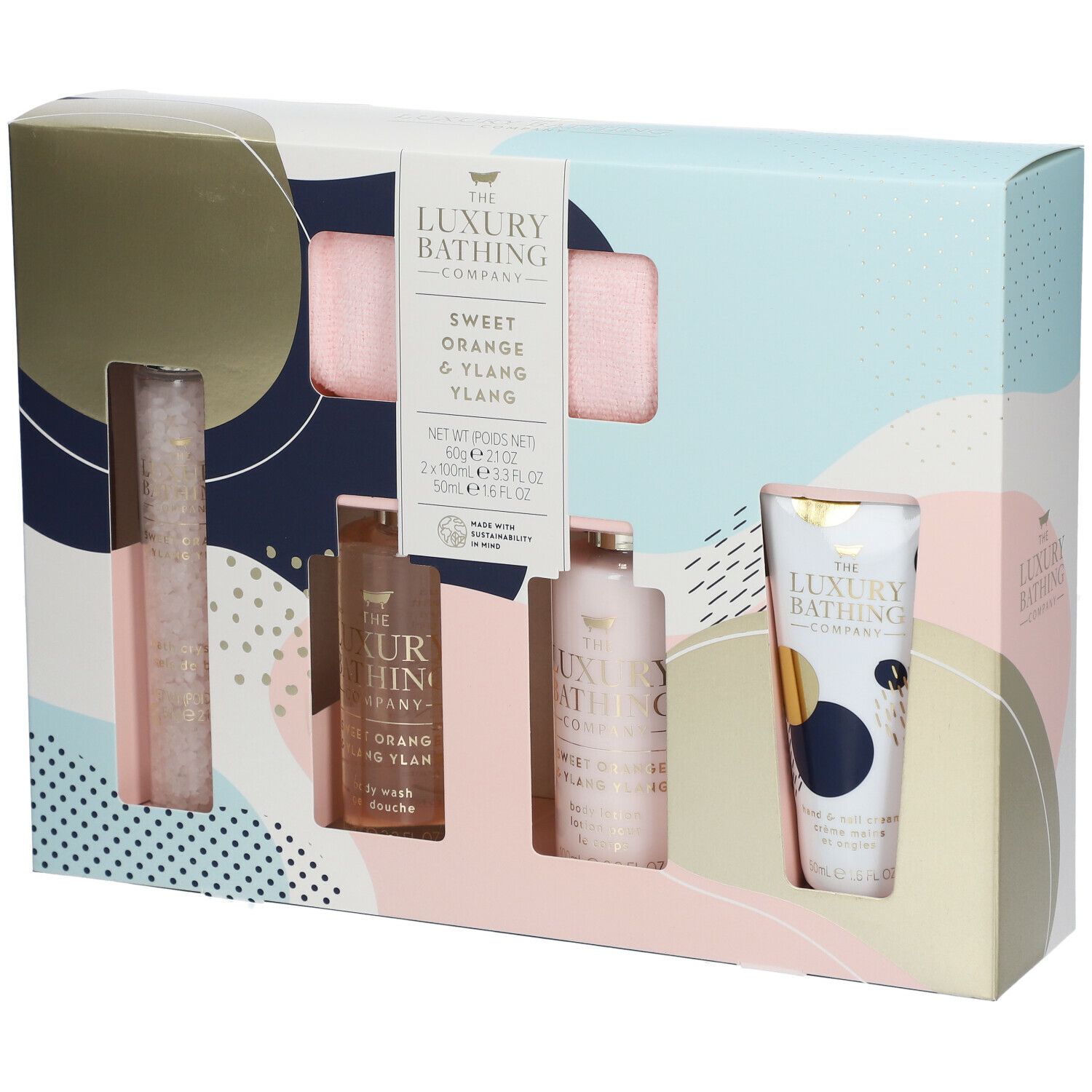 The Luxury Bathing Company Coffret Abstract Layers Head to Toe Pamper - Orange Sucrée et Ylang-Ylang